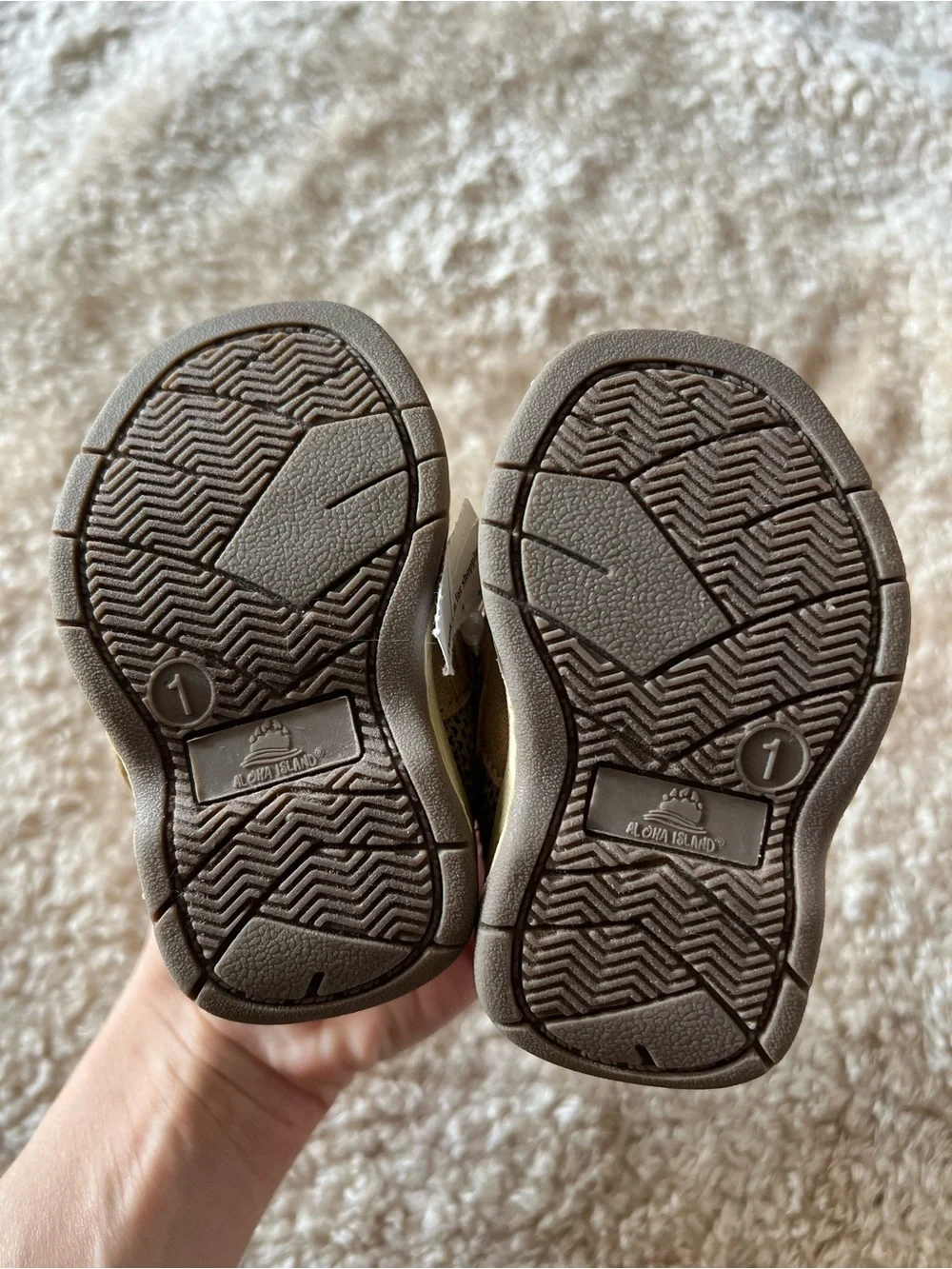 Aloha Island Kids Tan Moccasin Boat Shoes